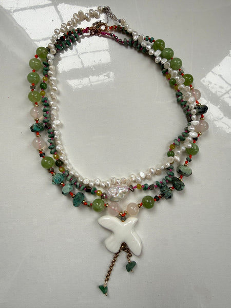The Dove of Peace Gemstone Necklace