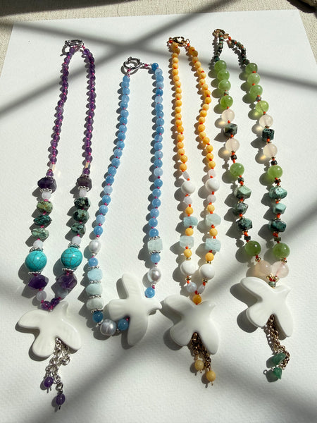 The Dove of Peace Gemstone Necklace