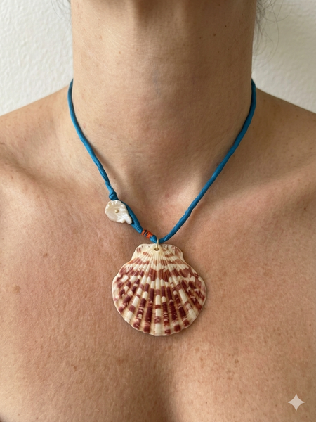 Shell & Silk Cord Necklace