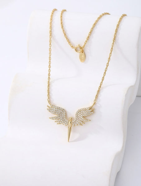 She Rises – Wings of Freedom Necklace | Sterling Silver