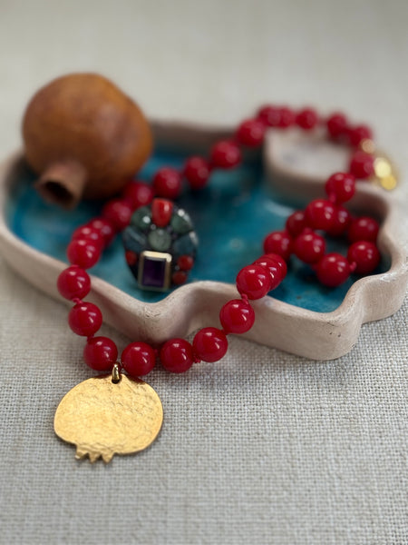 Prosperity Pomegranate Monochrome Necklace