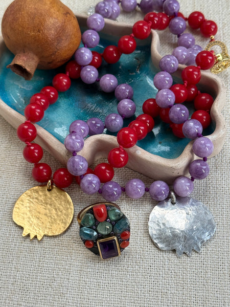Prosperity Pomegranate Monochrome Necklace