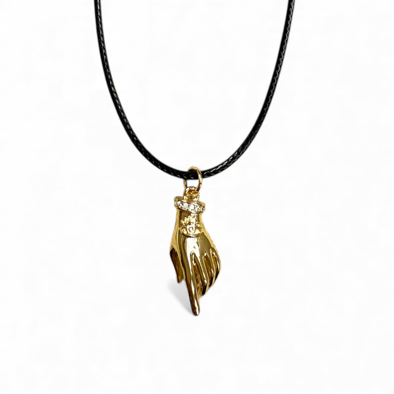 Gold Plated Hand Protection Necklace