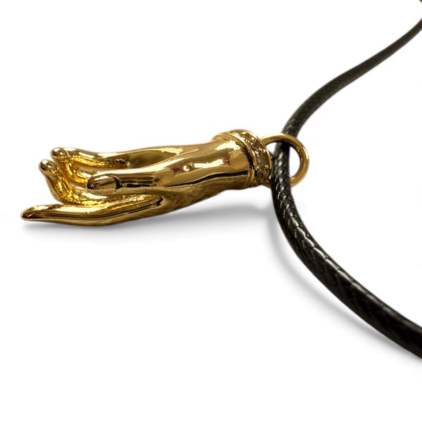 Gold Plated Hand Protection Necklace