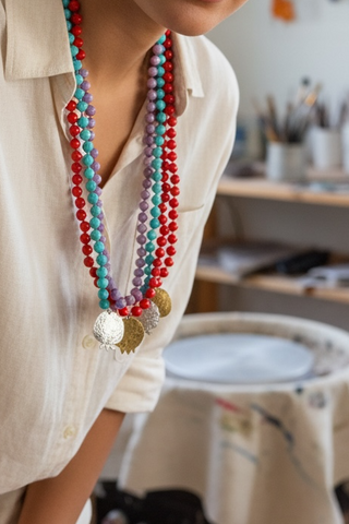 Prosperity Pomegranate Monochrome Necklace