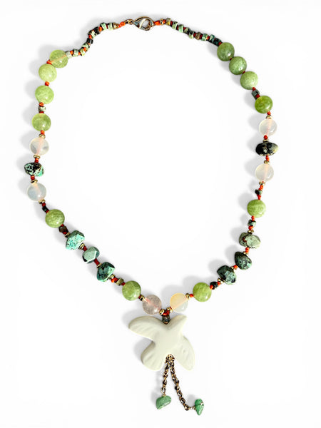 The Dove of Peace Gemstone Necklace