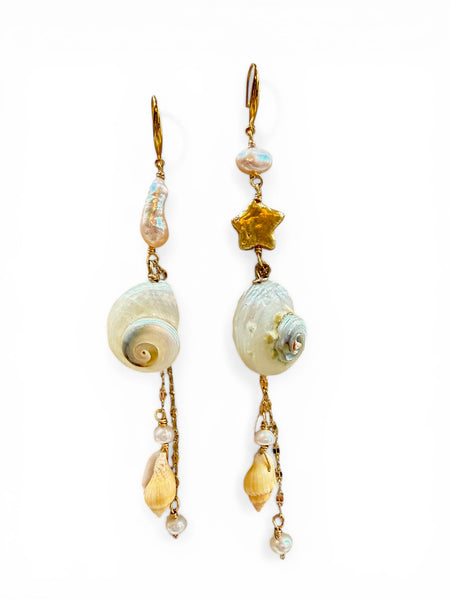 Aura Shell Drop Earrings