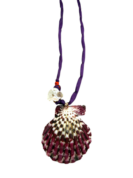 Shell & Silk Cord Necklace