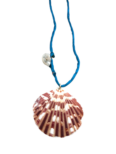 Shell & Silk Cord Necklace