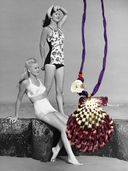 Shell & Silk Cord Necklace