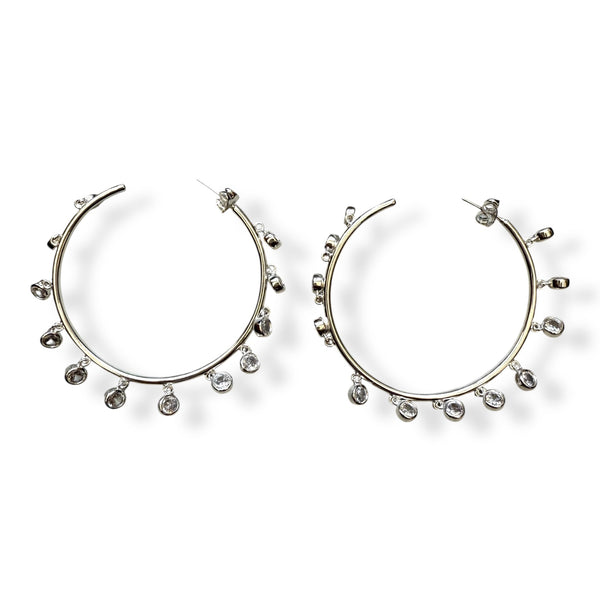 Big Silver Hoop Bling - InamullumaniEarrings