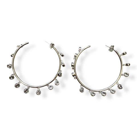 Big Silver Hoop Bling - InamullumaniEarrings