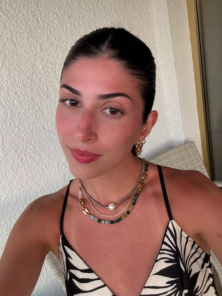 Gemstone Gold Necklace - InamullumaniNecklaces