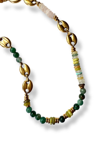 Gemstone Gold Necklace - InamullumaniNecklaces