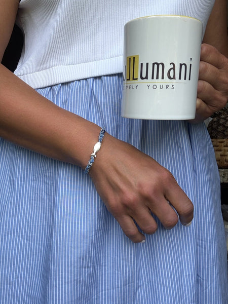 NautiFish – Handmade Nautical Bracelet with Sterling Silver Fish Charm - InamullumaniBracelets