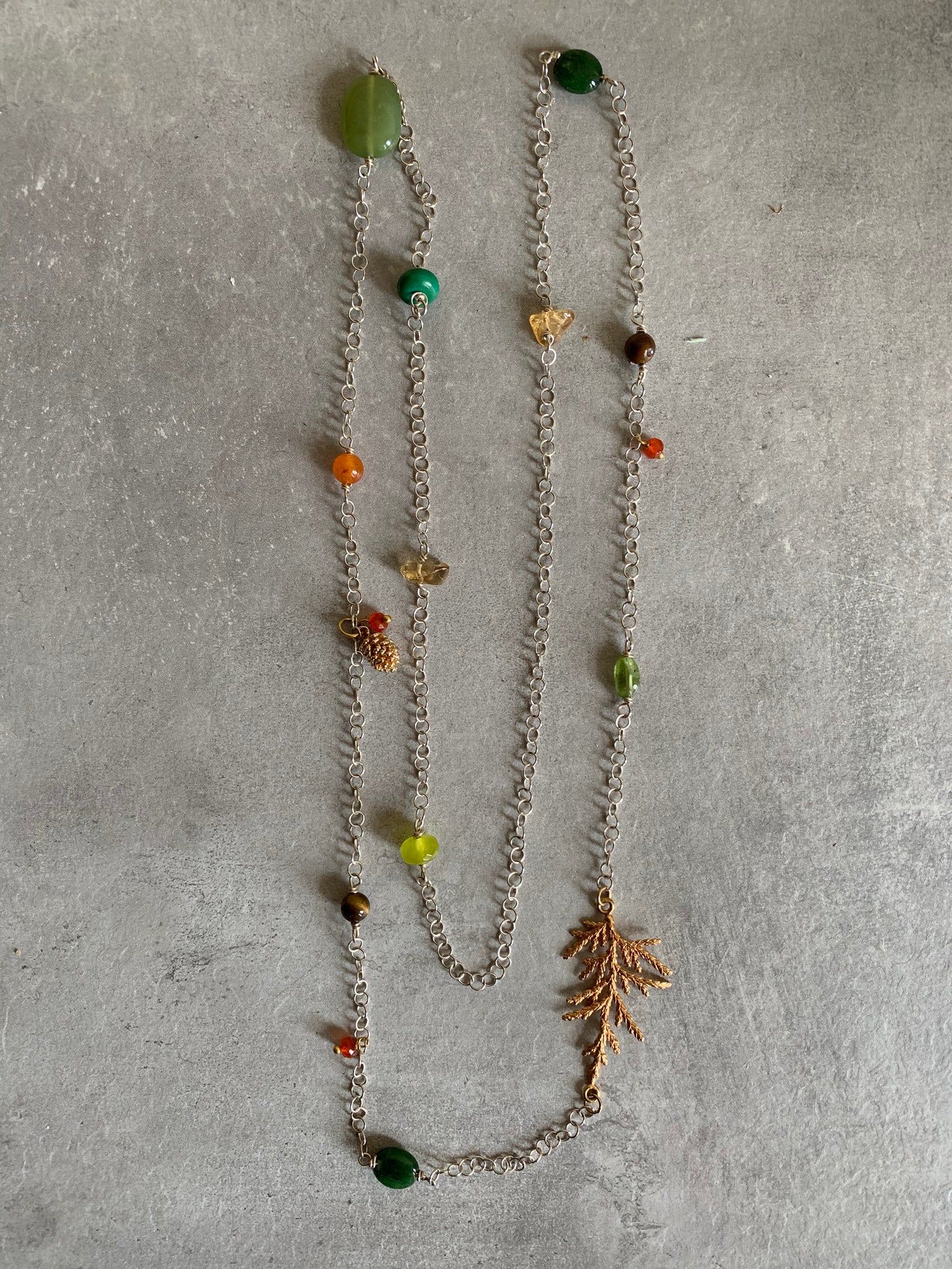 Cedar leaf necklace