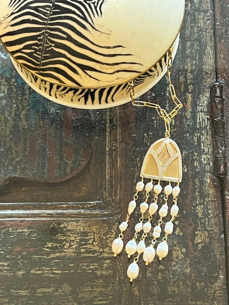 Handmade necklace paper clip design vintage door pendant sterling silver 18k gold plated Roberto Cavalli  table decor box 