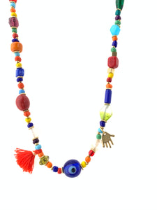 Candylicious colorful necklace glass beads evil eye unique jewelry inamullumani by LUMA Qusus Awad 