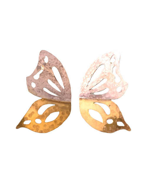 Nadine butterfly earrings handmade Sterling silver 18k gold plated Lumani jewelry 